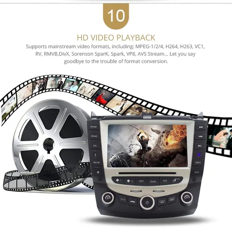 LJDA 7 дюймов 2 Дина fndroid 10 Автомобильный DVD плеер для Honda Accord 2003 2004 2005 2006 2007 Радио Аудио WI-FI Canbus gps навигации BT