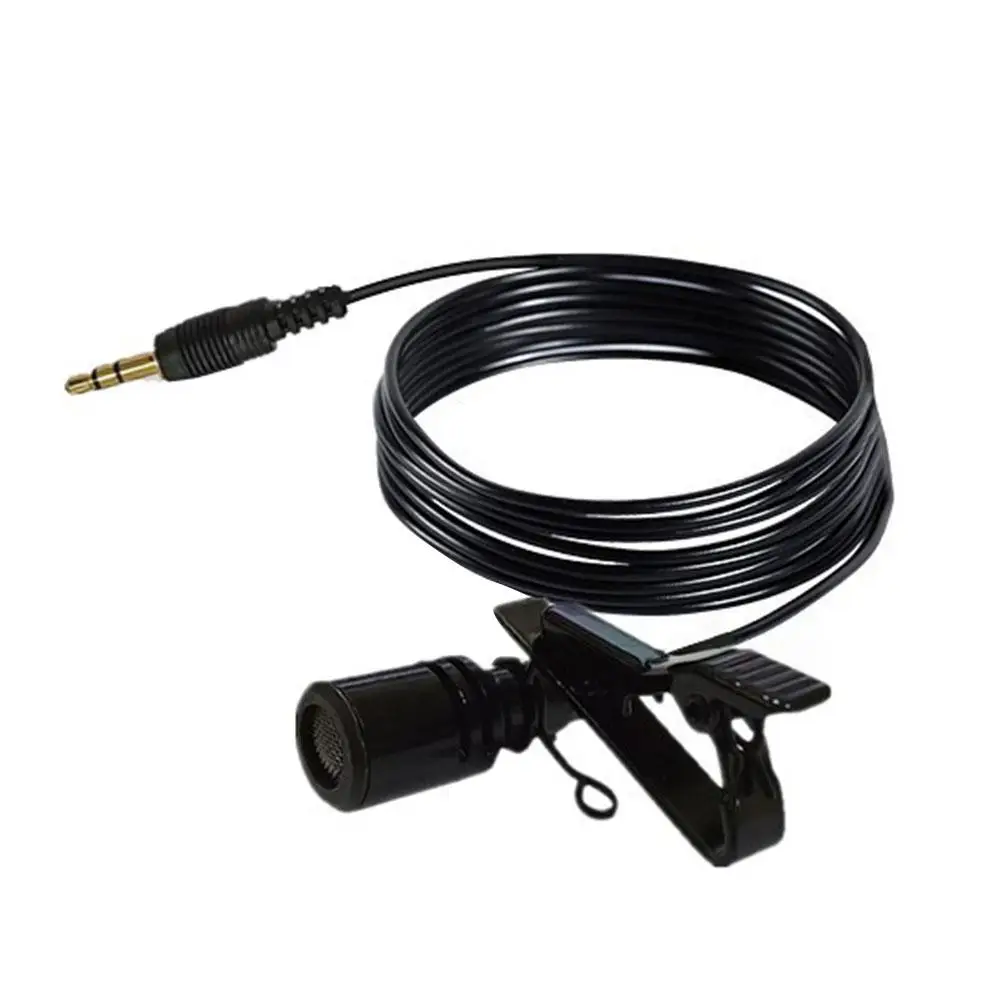 Мини микрофон с зажимом для записи аудио и видео iPhone Android Mac ноутбука Vlog Mic