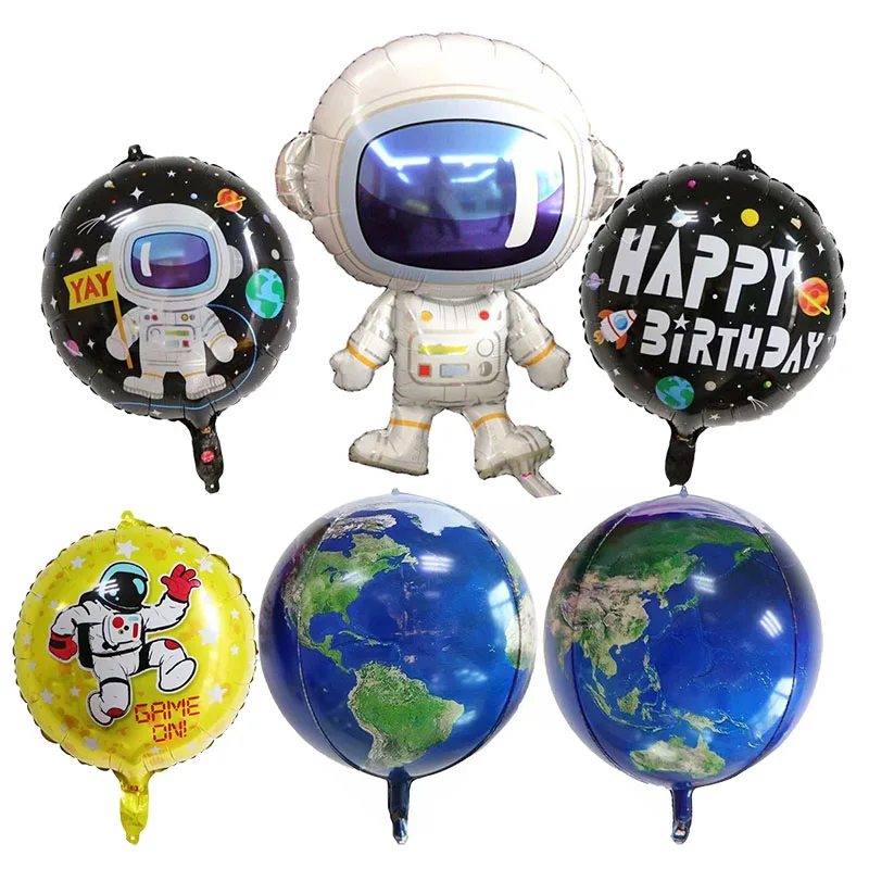 Воздушные шары с космосом для вечеринки баннер флаг из фольги в виде ракеты