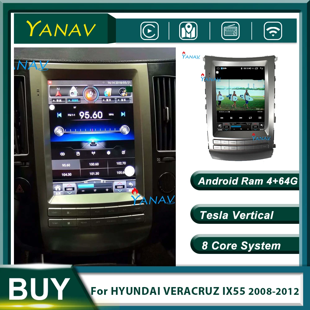 Автомагнитола с вертикальным экраном мультимедийный плеер для HYUNDAI VERACRUZ IX55 2008 2012