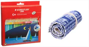 Цветные карандаши Staedtler, 48 цветов, акварельные ручки для рисования, Бесплатная Сумка