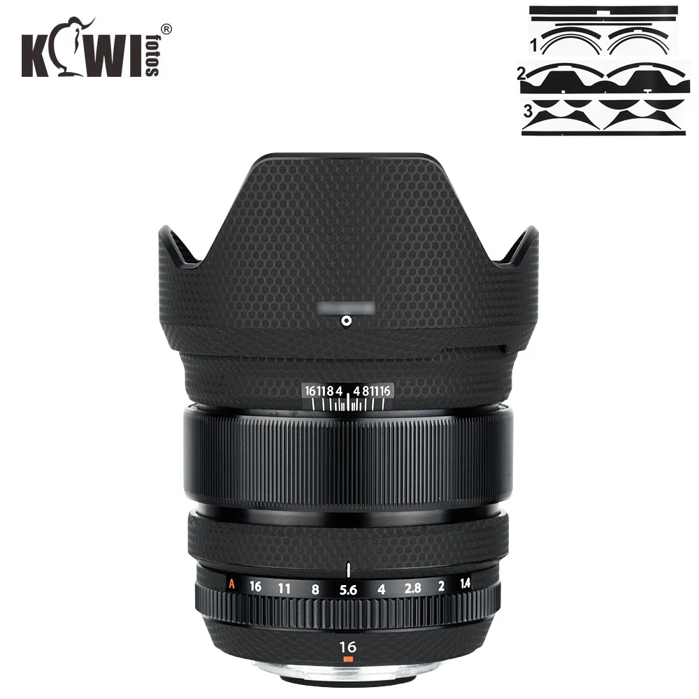 KIWIFOTOS Противоскользящий чехол для объектива и крышки защитный FUJIFILM XF 16 мм f/1 4 R WR