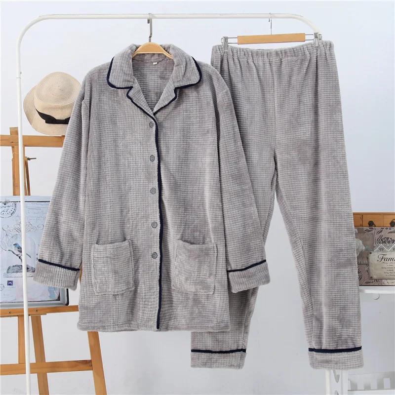 Новинка 2020 Фланелевая пижама осень и зима женские костюмы для дома парные