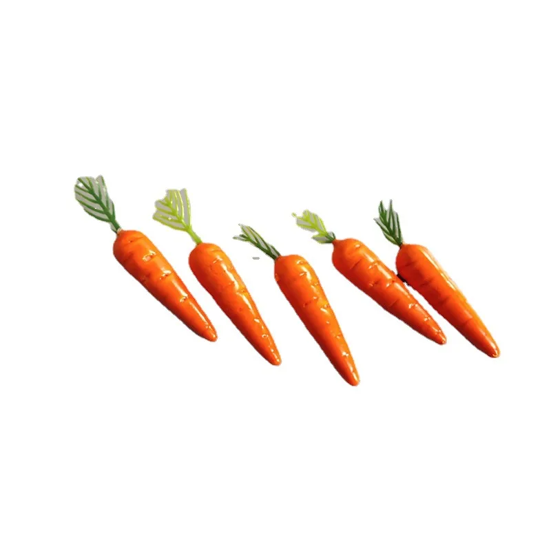 25pcs Mini Carrot Artificial Plastic Foam Flower Christmas Easter Party  Home Kitchen Decoration Fake Fruits Vegetable Cheap images - 6