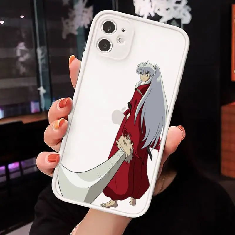 

Inuyasha anime love cute cartoon Phone Case Matte Transparent for iPhone 7 8 11 12 s mini pro X XS XR MAX Plus cover funda