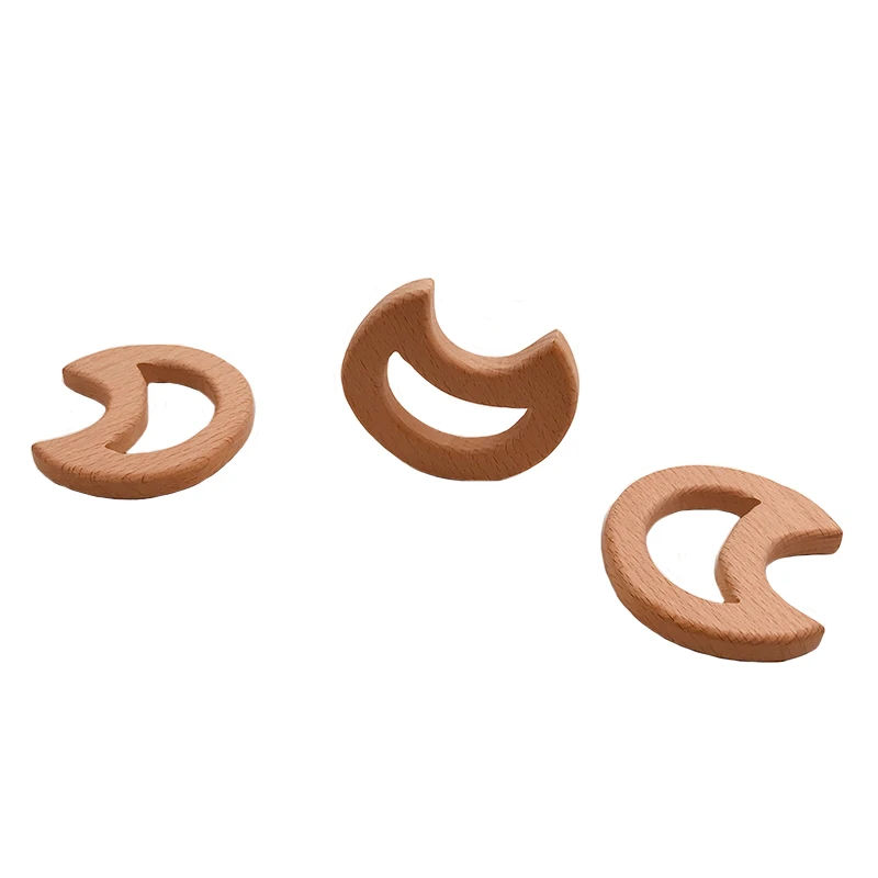 Coskiss детский деревянный прорезыватель из Букового дерева мультяшная луна