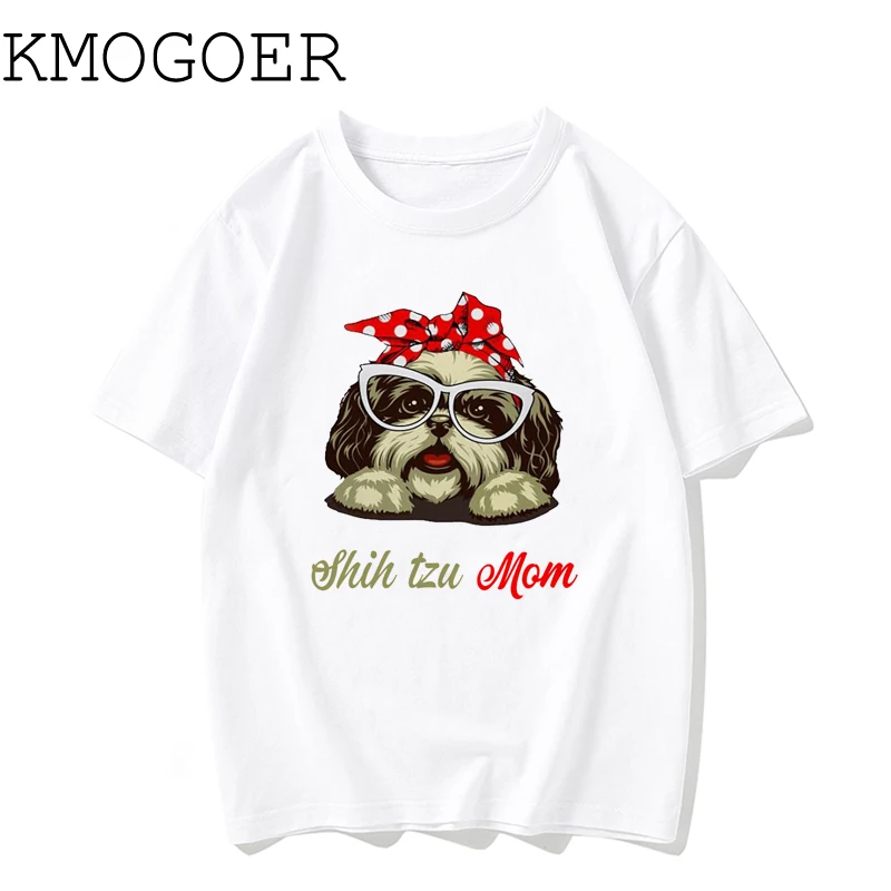 Женская футболка с собачьим принтом Kawaii 2019 хлопок размера плюс|Футболки| |