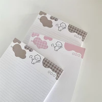 b5 cartoon cute fart puppy memo pad plaid student diary learning paper word book loose leaf notebook school stationery 30 sheets