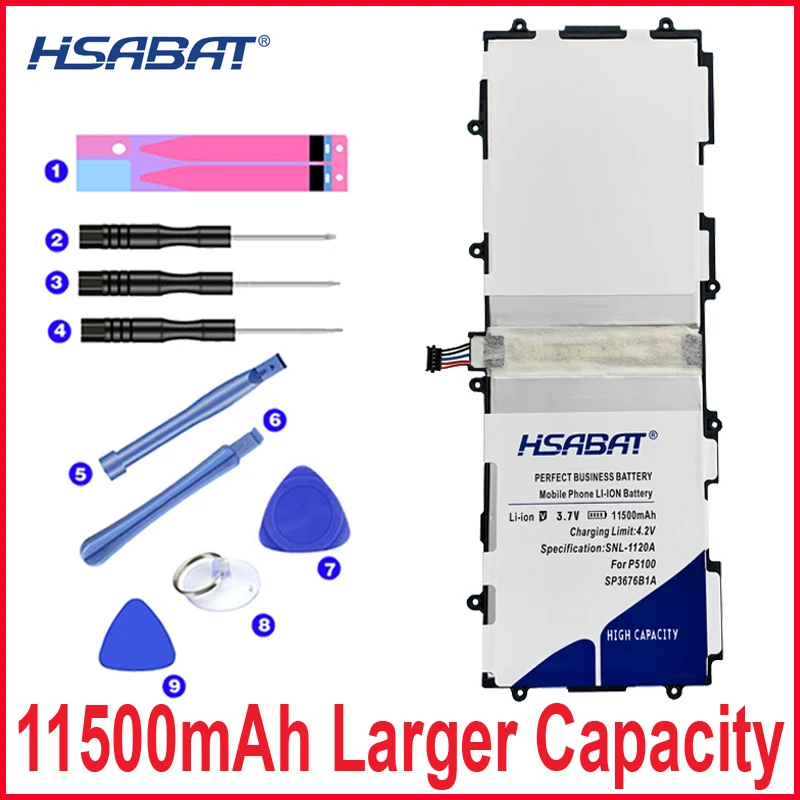 HSABAT 0 цикл 11500 мАч аккумулятор для Samsung Galaxy Note 10 1 GT N8000 N8005 N8010 N8013 N8020 P7500 P7510 P5100