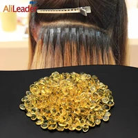 Высококачественный Кератиновый клей Alileader, зернистый прозрачный желтый Кератиновый клей для наращивания волос