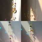 Кристалл Луны солнца Радуга колокольчик подвеска Призма подвесное украшение для автомобиля патио сада дома подвесной Декор