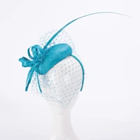 teardrop womens kentucky derbyveil netting sinamay fascinators wedding church racing hats headband headpiece t436
