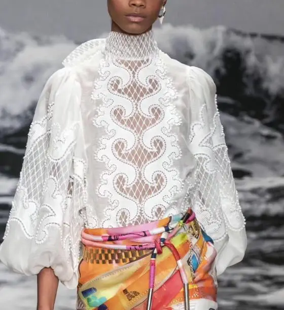 Женская кружевная блузка белая с вырезами одежда для пляжного отдыха Новое