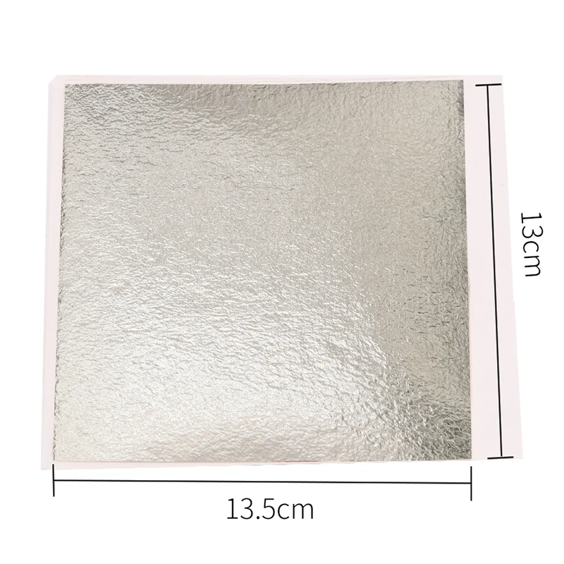 13x13 5 см антикварная серебряная фольга листы золотых листьев для художественных