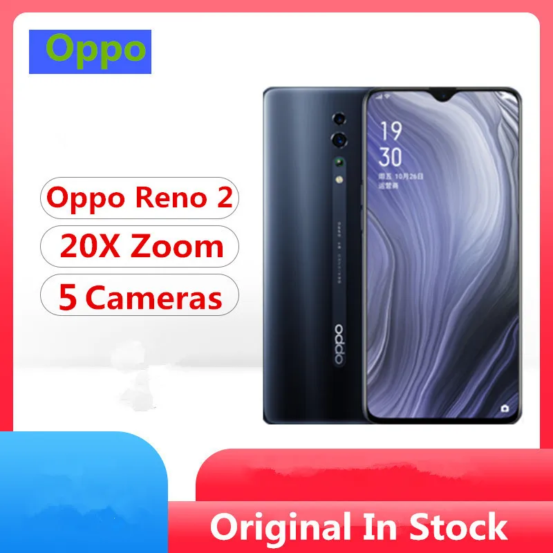 Оригинальный мобильный телефон Oppo Reno 2 20x zoom Snapdragon 730 экран 6 5 дюйма 2400X1080 8 ГБ ОЗУ 3 0
