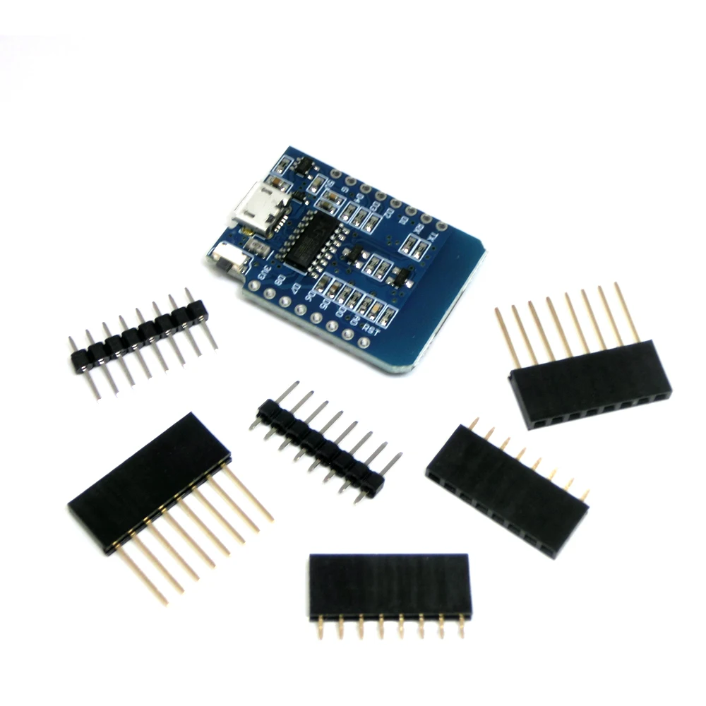 ESP8266 мини-макетная плата для Wi-Fi USB WeMos D1 CH340G CH340 V2 NodeMCU Lua IOT 3 В с Pins - купить по