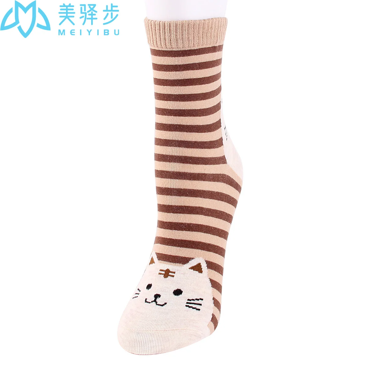 12 Pairs Per St Japanese Cartoon Cute Female Socks Horizontal Cat Comfortable Soft Amazon Hot Slaes Socks