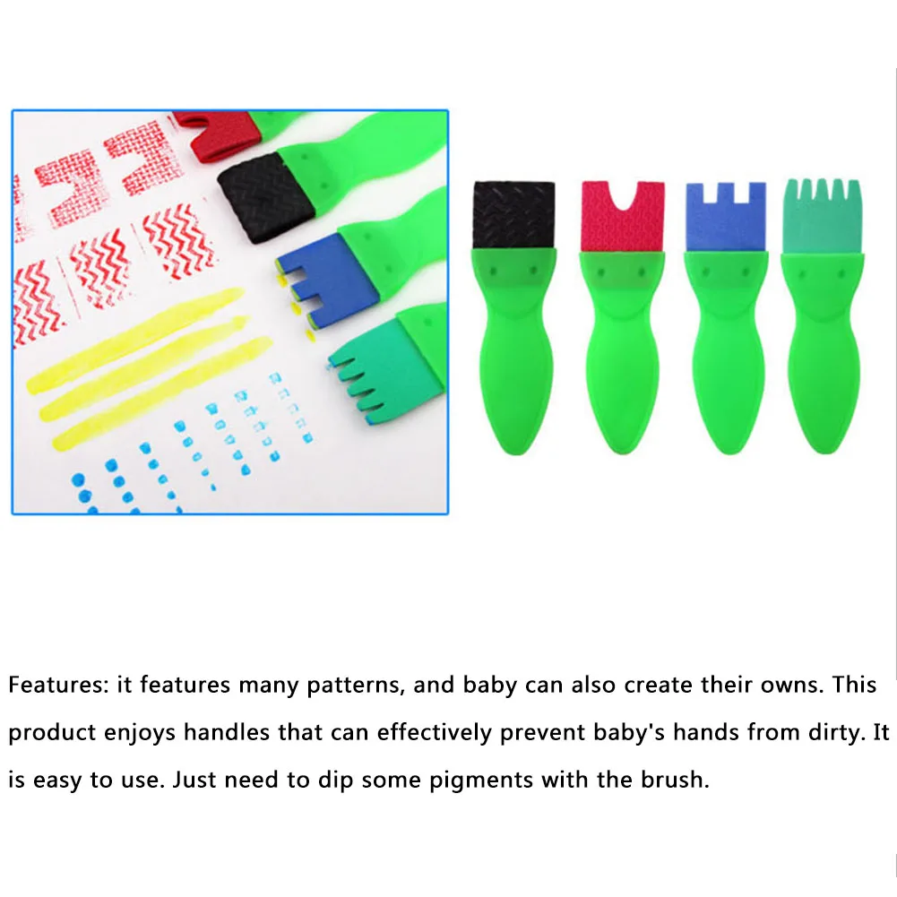 

29 PCS Children's Painting Sponge Brush Creative Graffiti Puzzle Early Childhood Education Toys DIY Painting Drawing