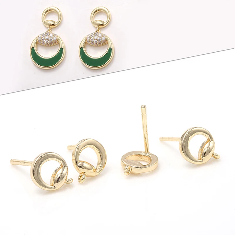 Аксессуары для сережек сделай сам Новое поступление 2020 позолоченные серьги 14