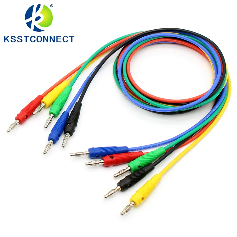 Силиконовый провод TL137 14AWG штекер типа банан 4 мм испытательный для телефона|plug