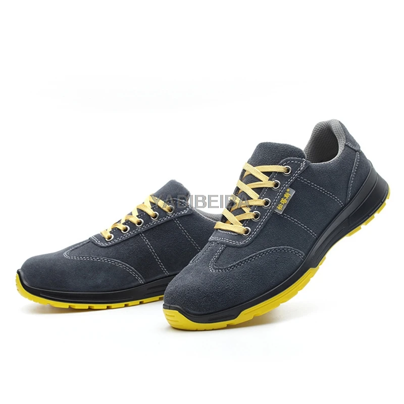 

Non-Slip Safety Shoes Men's Working Boots For Men Steel Toe Cap Safety Boots Anti-Stab Work Shoes Male Protective Work Sneakers
