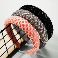 za sparkly padded rhinestones headbands full crystal luxurious limited edition hairbands bejewled black white women headband