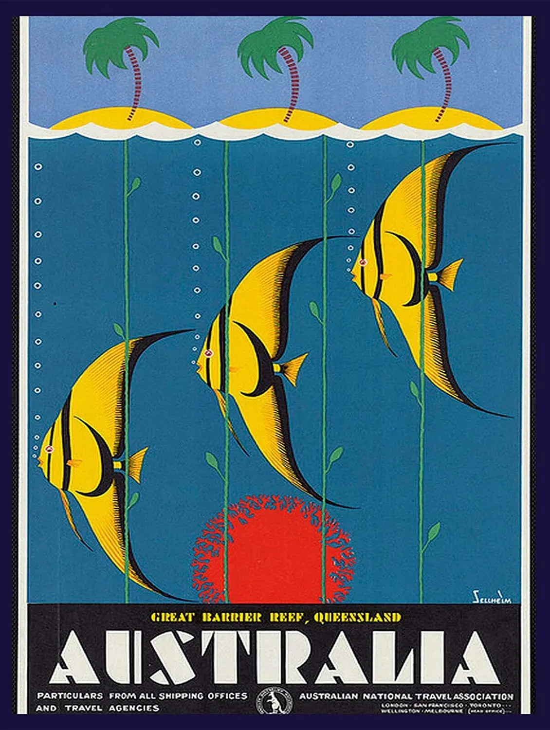 

Metal Tin Sign Australia Tropical Island Fish Travel Pub Bar Retro Poster Home Kitchen Restaurant Wall Decor Signs 12x8inch