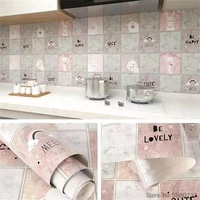 kitchen decor vinyl oil resistant stickers high temperature fire retardant wall stickers waterproof thickened self adhesive home