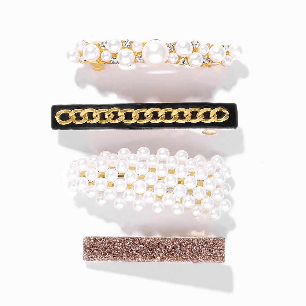 Best lady Trendy Hair Pins Sets For Women Wedding Korean Simulated Pearls Girls Party Bohemian Headwear Gifts Hair Accessories