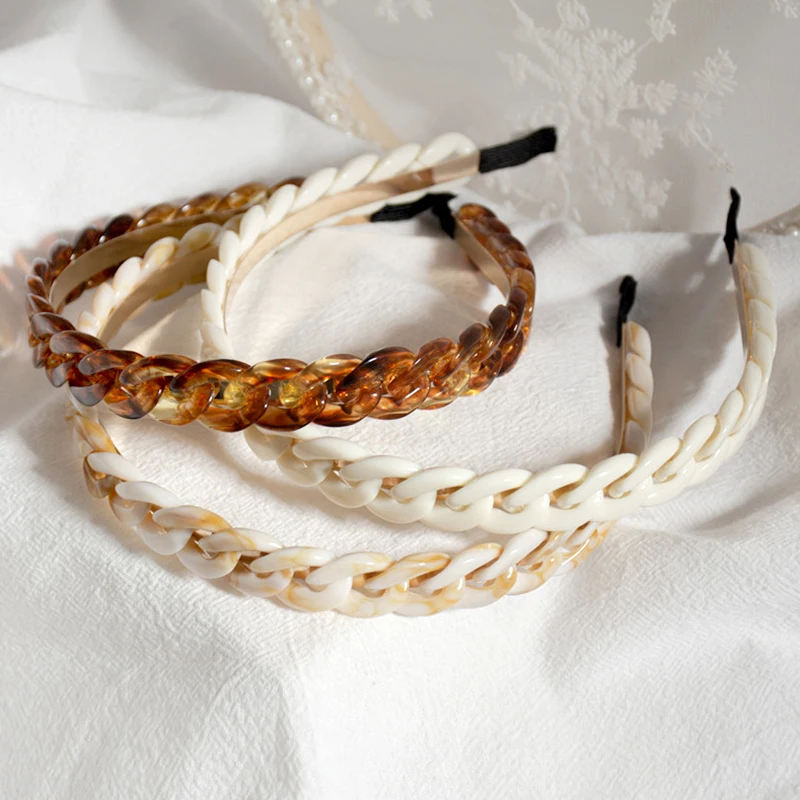 Обруч для волос с искусственным жемчугом Женский модный обруч акриловыми