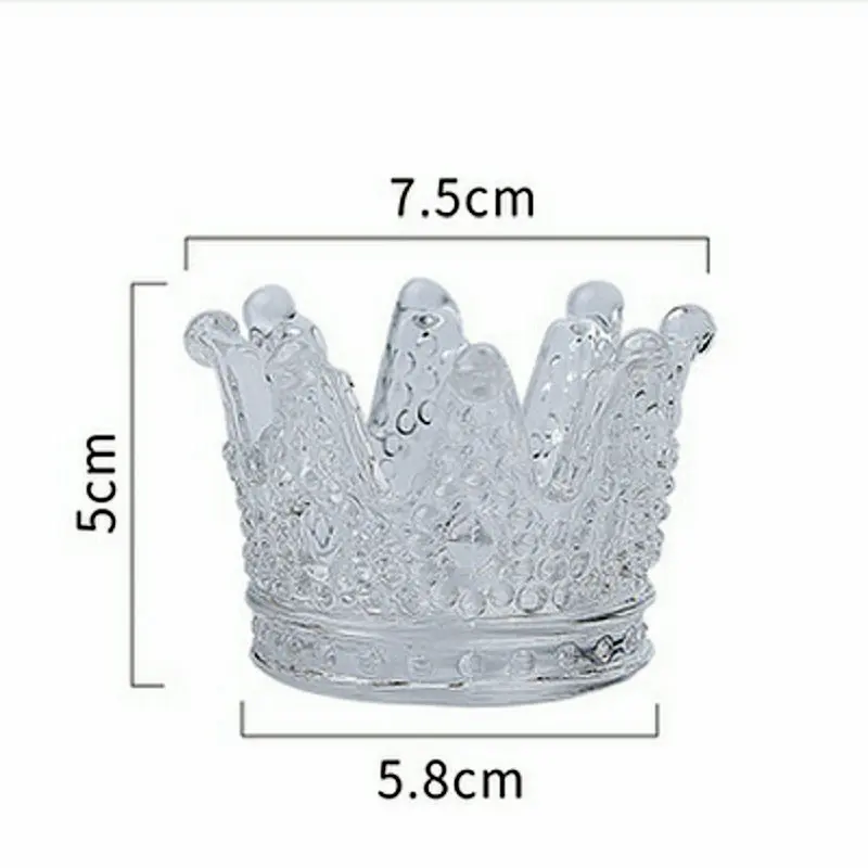Простой Уникальный кристалл стеклянная корона пепельница стеклянный подсвечник