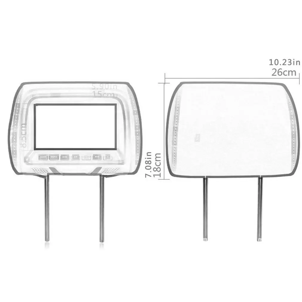 

Car High Definition 1080P Headrest Screen Mp5 Display Support Usb/Security Digital Playback Support Fm Transmission