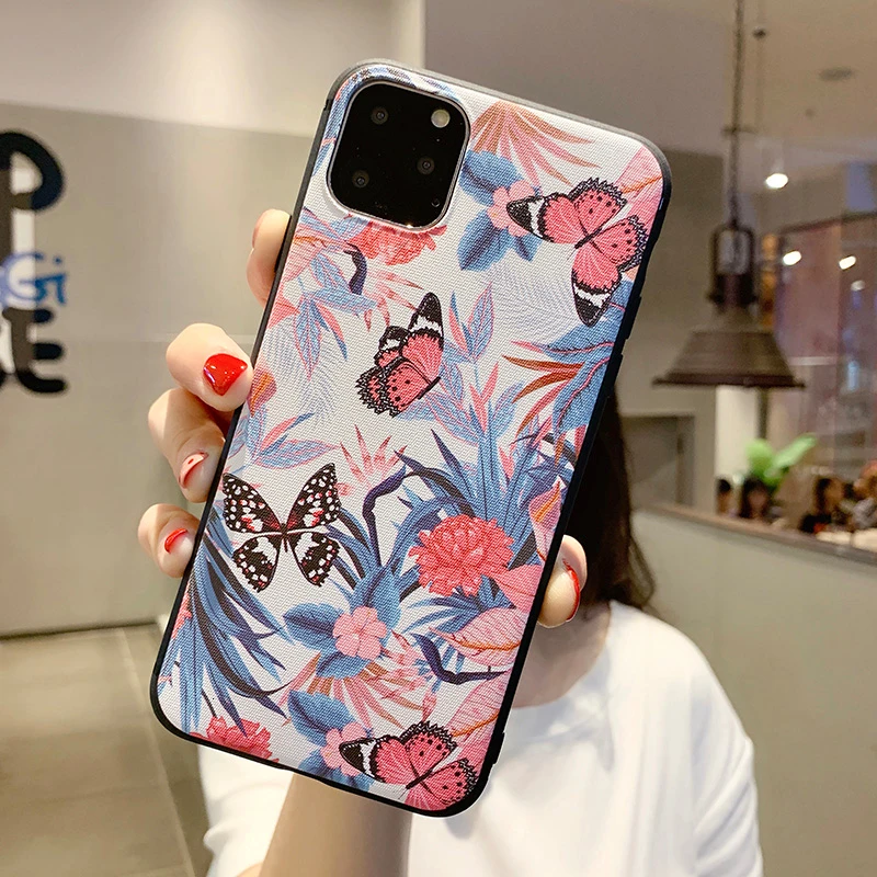Милый мультяшный чехол для iPhone 11 Pro XS Max XR 11Pro X леопардовая Бабочка Мягкий