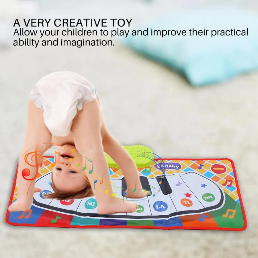 Музыкальный коврик детский игровой для пианино с клавиатурой игрушечный