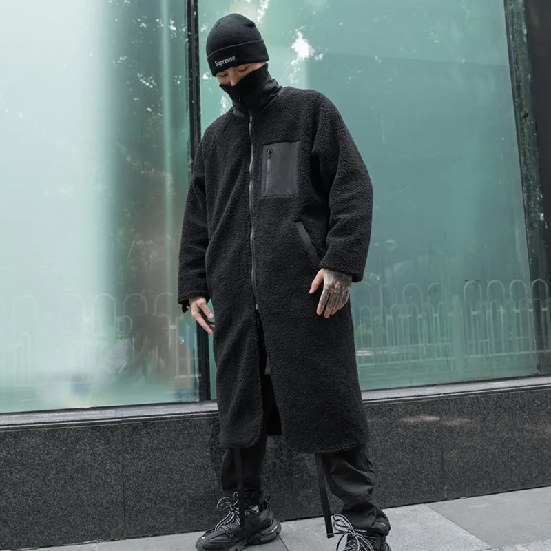 Качественный мужской зимний двусторонний длинный Тренч в Корейском стиле