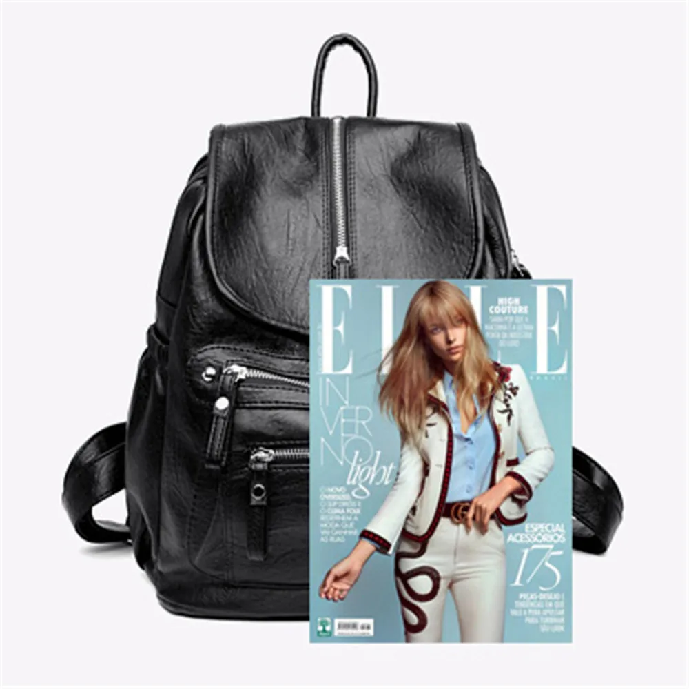 Дизайнерский рюкзак для женщин мягкая кожаная школьная сумка книг девочек