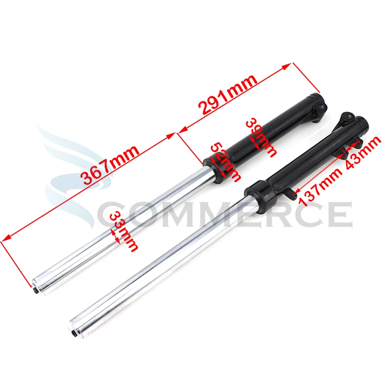 Передняя Амортизационная подвеска вилки 630 мм подходит для 125cc Apollo Kawasaki CRF