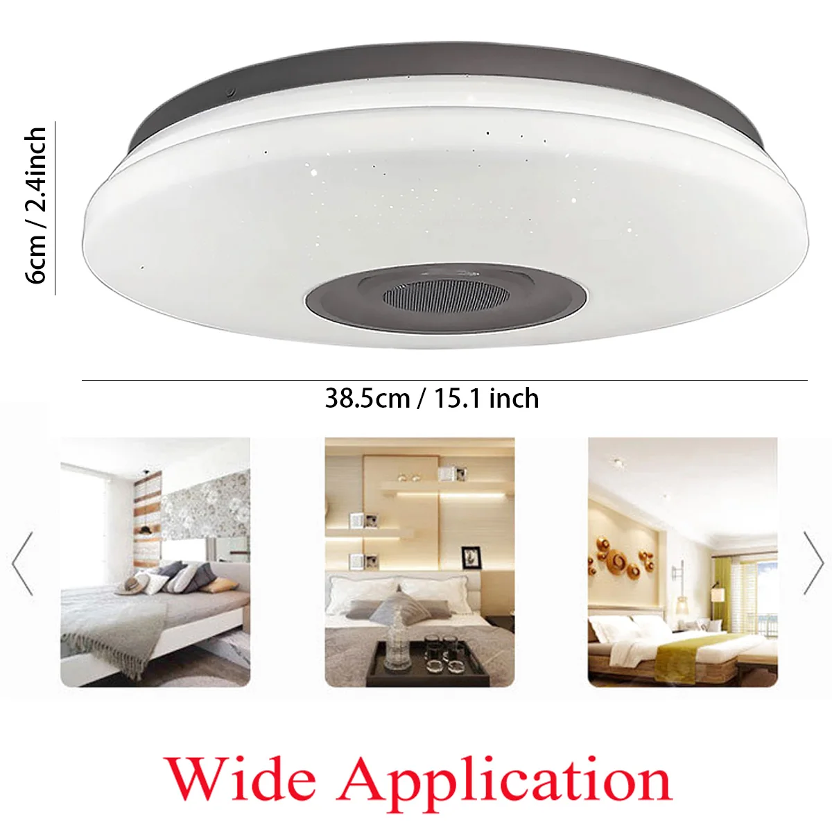 

WiFi Modern RGB LED Ceiling Lights Home Lighting APP bluetooth Music Light Bedroom Lamp Smart Ceiling Lamp+Remote Control 72W