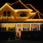 Рождественская гирлянда, 5 м, свисающая на 0,4-0,6 м, праздничная светодиодная гирлянда, гирлянда для балкона, дома, ограждения, окна, Новогоднее украшение