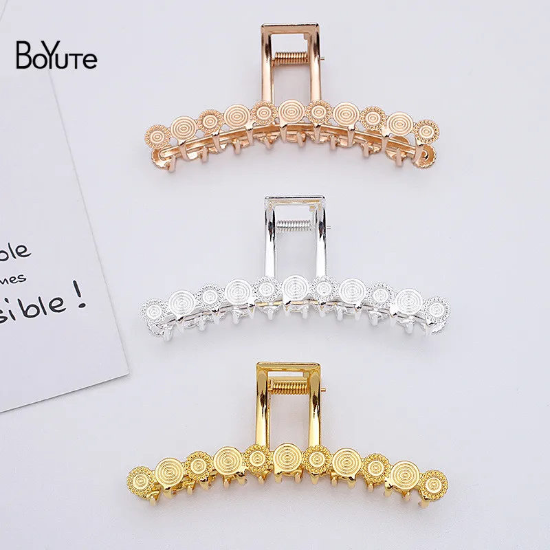 

Металлический зажим для волос BoYuTe (5 шт./лот) 12,5*5 см, заколка для волос с большим зажимом «Акула», материалы для изготовления украшений для во...