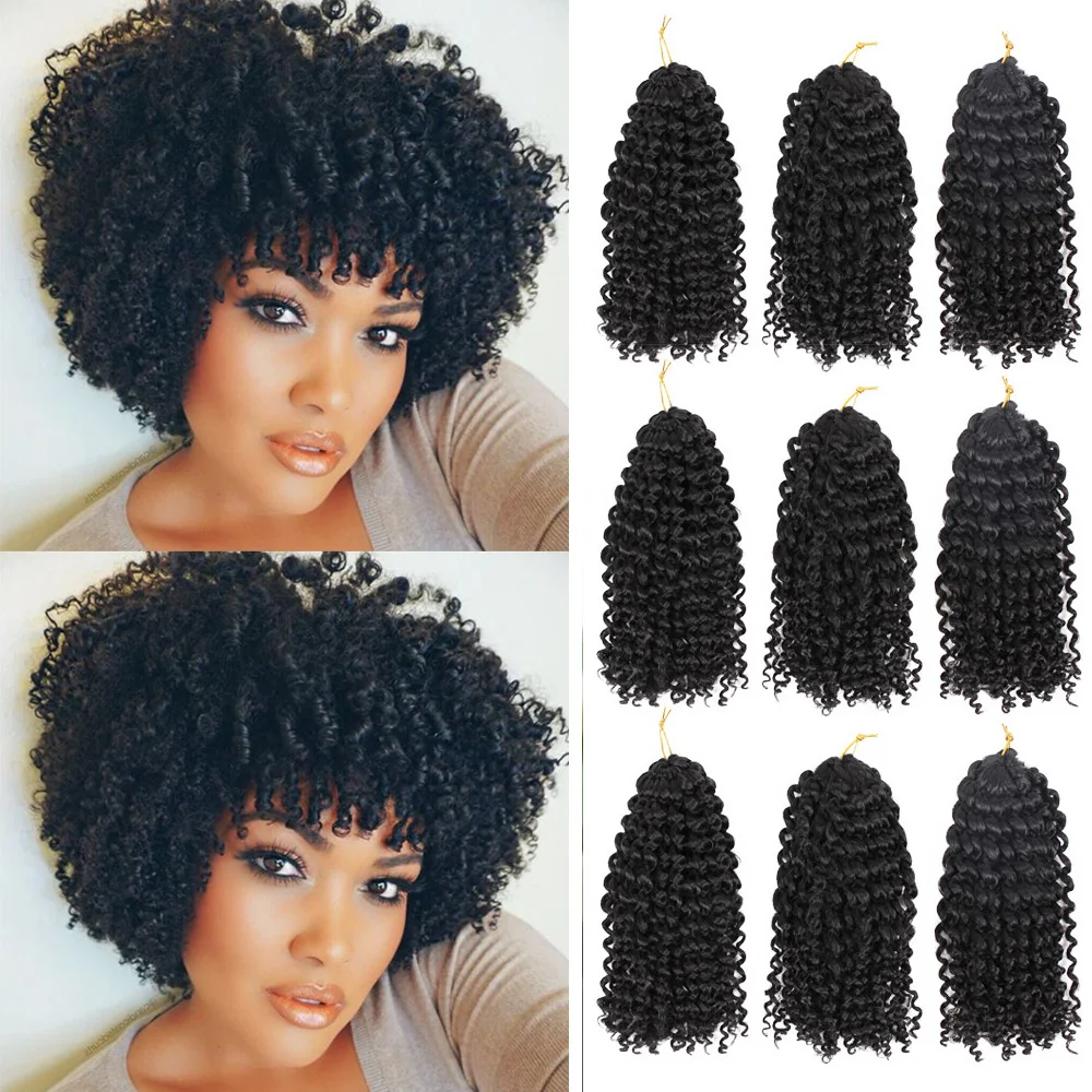 

Marly Jerry curl Jamaican Crochet Hair 3/packs Ombre Crochet Braiding Hair Extensions Synthetic Afro Kinky Curly for Women