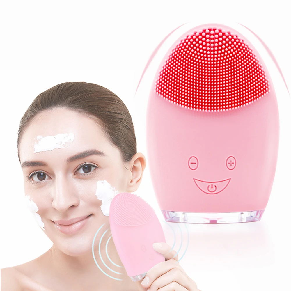 Электрическая щетка для чистки лица устройство звуковой вибрации силиконовый