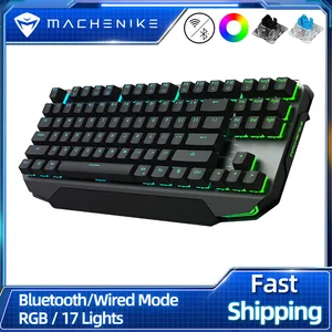 machenike k7 mechanical keyboard wireless keyboard 87 keys gaming keyboard bluetooth 3 0 black switch blue switch keybaord free global shipping