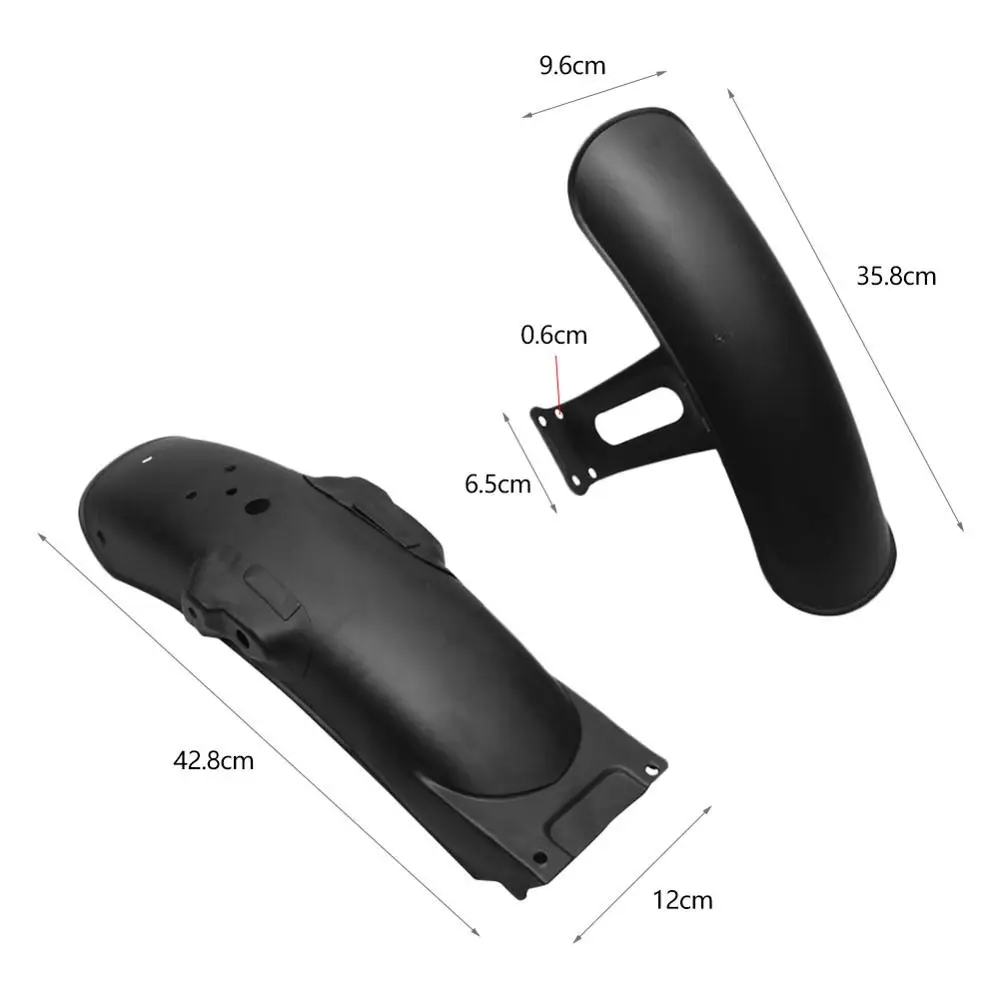 

1Set Black Metal Motorcycle Rear & Front Fender MudGuard Cover Protector Fit for CG125 Retro Modification