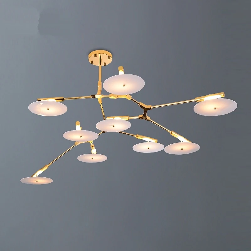 

Nordic Gold Pendant Lights Luminaire Living Room Pendant LED CD Metal Modern Hanging Lamp Bedroom Home Decor Light Fixtures