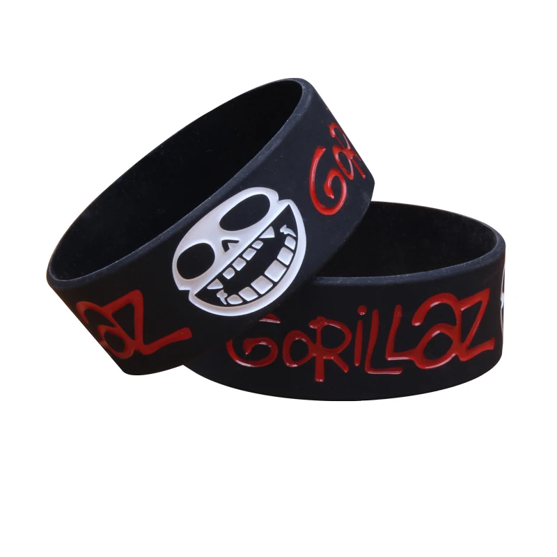

1PCS Gorillaz Black Wide Silicone Music Wristband