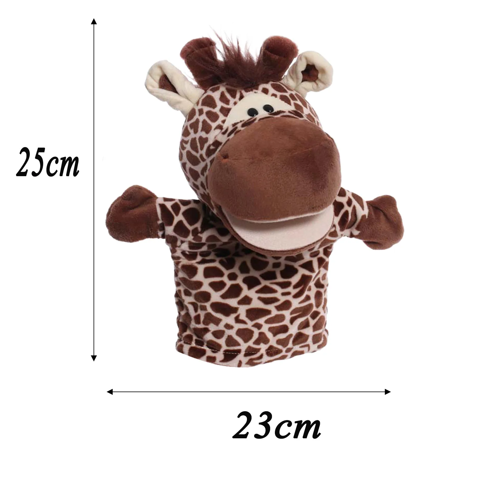 

Baby plush puppet stuffed Toys for Girl Kids Birthday Gift Cartoon Animals Parent-Child Puzzle Plush Toy Mouth Can Start Puppet