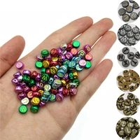 mixed metal color letter beads acrylic round alphabet spacer beads for jewelry making diy bracelets accessories material charms
