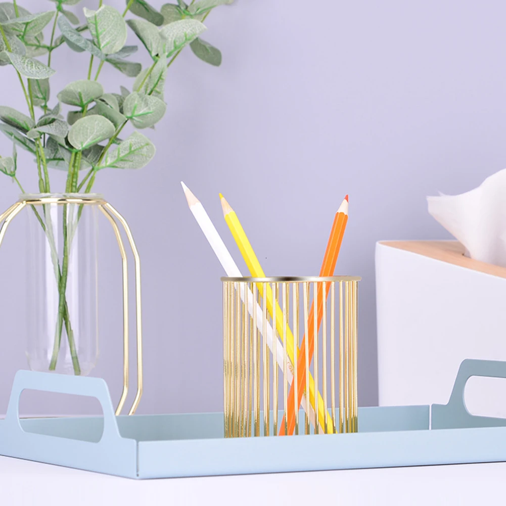 Держатель для ручек аккуратный Железный полый органайзер кистей макияжа