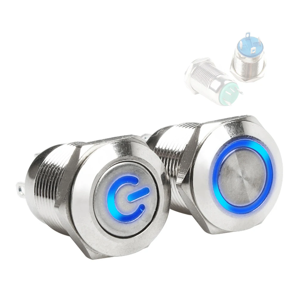 12 мм водонепроницаемый мгновенный/фиксирующий металлический кнопочный